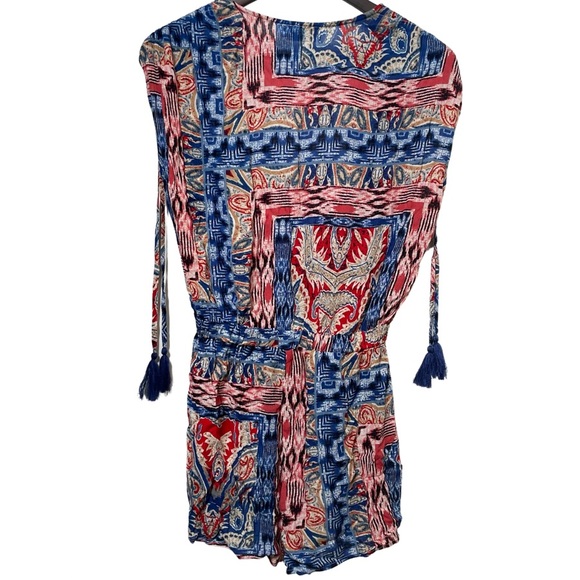 Willy Jays Women's V-neck Multiprint Romper Size Small - Picture 7 of 11